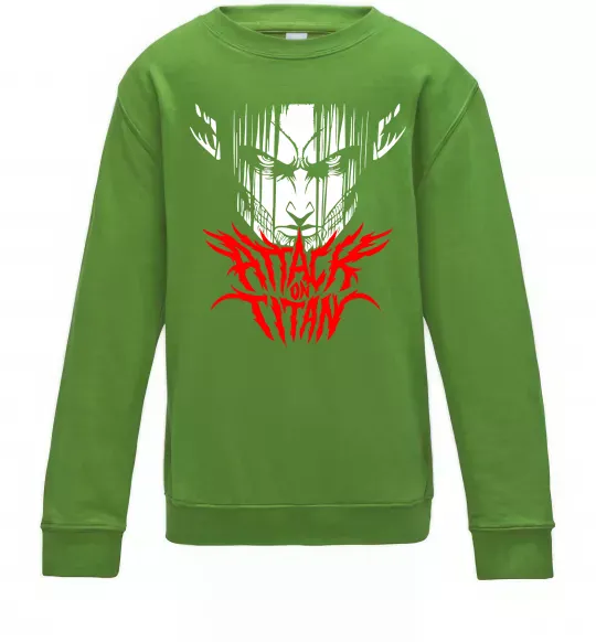 Дитячий світшот Attack on titan Лаймовий фото