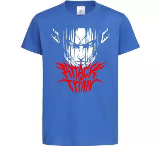 Детская футболка Attack on titan Ярко-синий фото