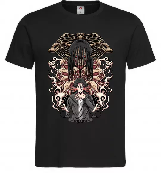 Мужская футболка Eren Yeager Титан Черный фото