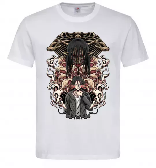 Мужская футболка Eren Yeager Титан Белый фото