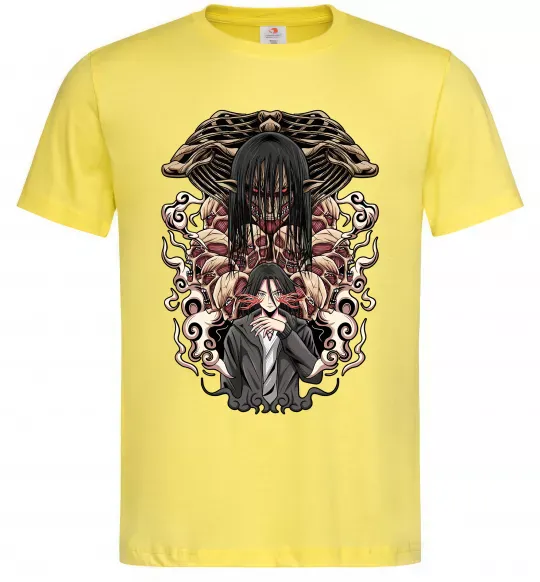 Мужская футболка Eren Yeager Титан Лимонный фото