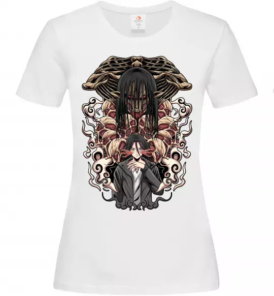 Женская футболка Eren Yeager Титан Белый фото