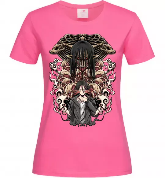 Женская футболка Eren Yeager Титан Ярко-розовый фото