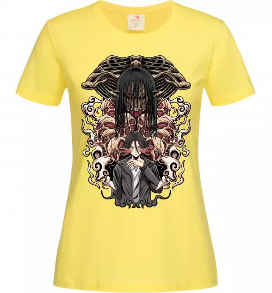 Женская футболка Eren Yeager Титан Лимонный фото