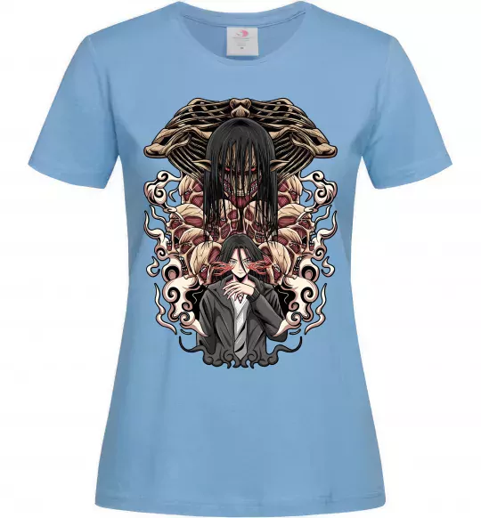 Женская футболка Eren Yeager Титан Голубой фото