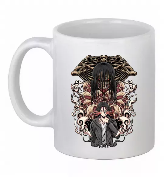 Чашка керамическая Eren Yeager Титан Белый фото