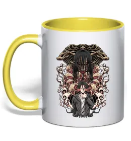 Чашка с цветной ручкой Eren Yaeger Атака титанов Голубой фото