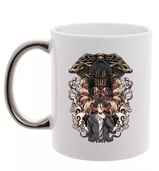 Чашка с цветной ручкой Eren Yeager Титан Серебро фото