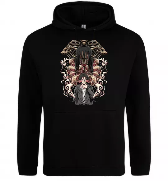 Женская толстовка (худи) Eren Yeager Титан Черный фото