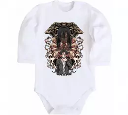 Дитячий бодік Eren Yeager Титан Білий фото