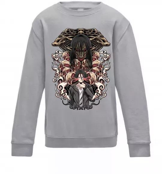 Дитячий світшот Eren Yeager Титан Сірий меланж фото