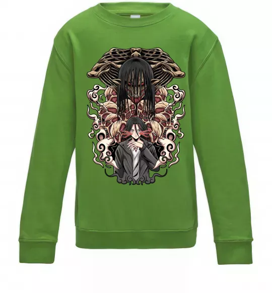 Дитячий світшот Eren Yeager Титан Лаймовий фото