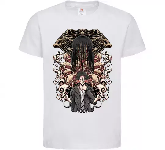 Детская футболка Eren Yeager Титан Белый фото