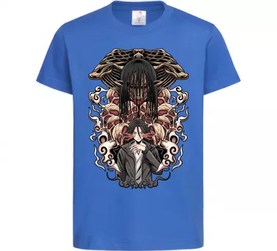 Детская футболка Eren Yeager Титан Ярко-синий фото