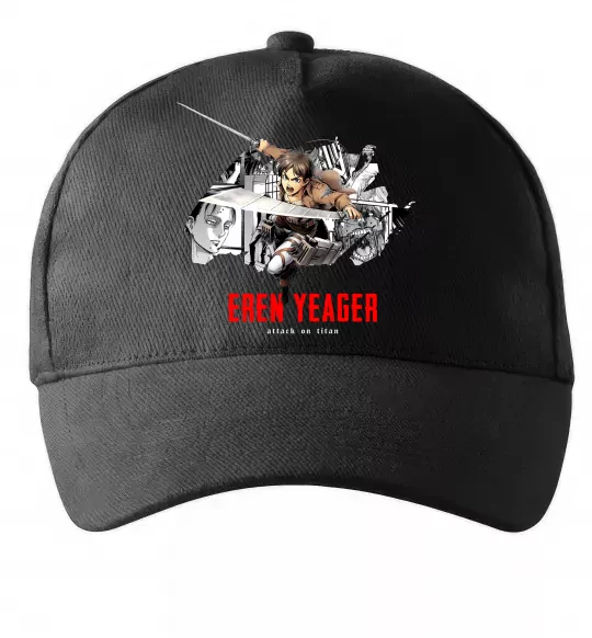 Кепка Eren Yeager Attack on titan Черный фото