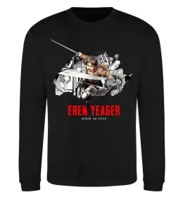 Світшот Eren Yeager Attack on titan Чорний фото