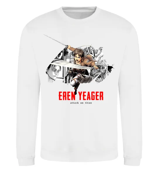 Свитшот Eren Yeager Attack on titan Белый фото