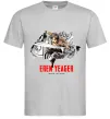 Мужская футболка Eren Yeager Attack on titan Серый фото