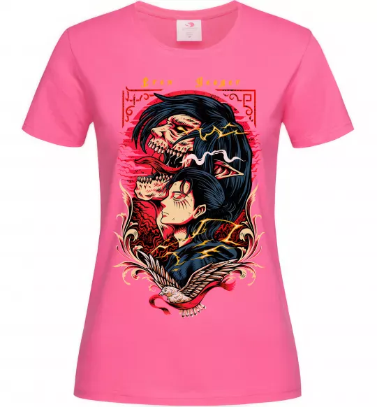 Женская футболка Eren Yeager Ярко-розовый фото