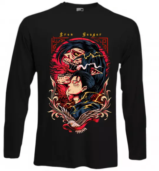 Лонгслив Eren Yeager Черный фото