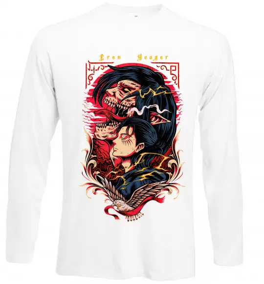 Лонгслив Eren Yeager Белый фото