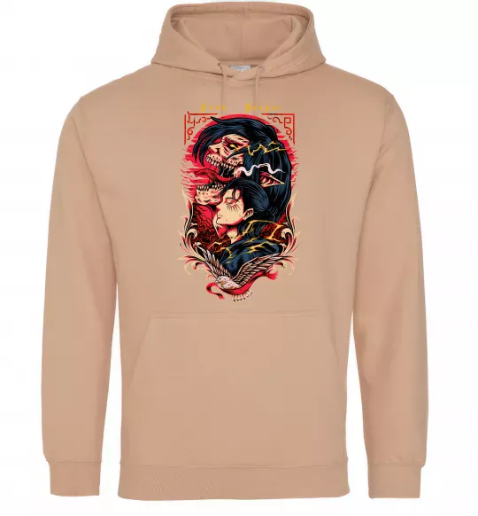 Женская толстовка (худи) Eren Yeager Песочный фото