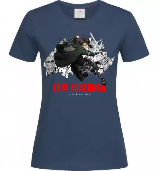 Женская футболка Levi Ackerman Темно-синий фото