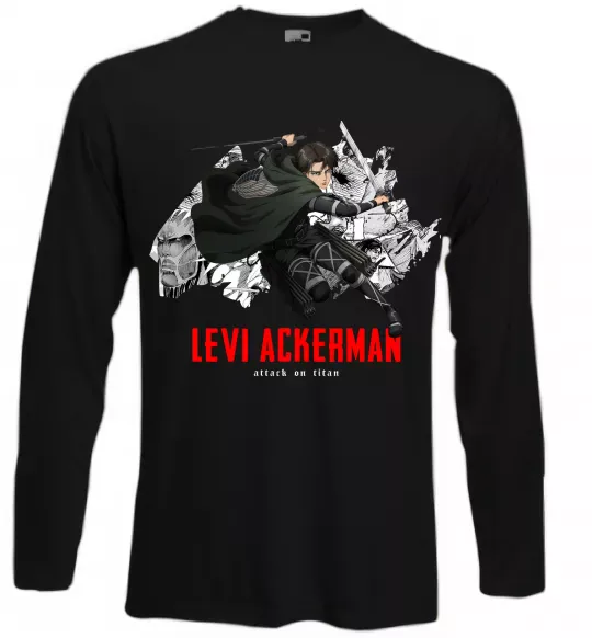 Лонгслів Levi Ackerman Чорний фото
