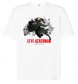 Футболка Оверсайз Levi Ackerman Белый фото