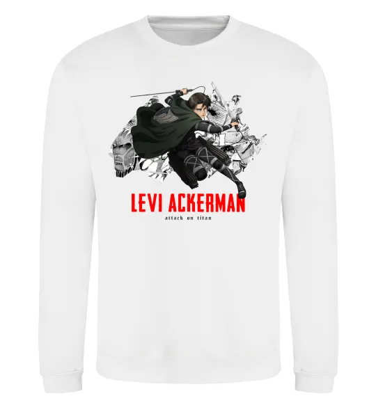 Світшот Levi Ackerman Білий фото