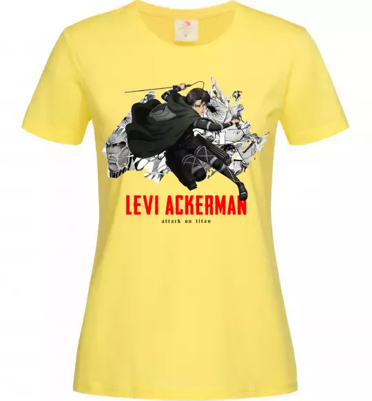 Женская футболка Levi Ackerman Лимонный фото