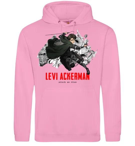 Мужская толстовка (худи) Levi Ackerman Розовый фото