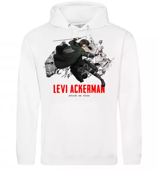 Женская толстовка (худи) Levi Ackerman Белый фото