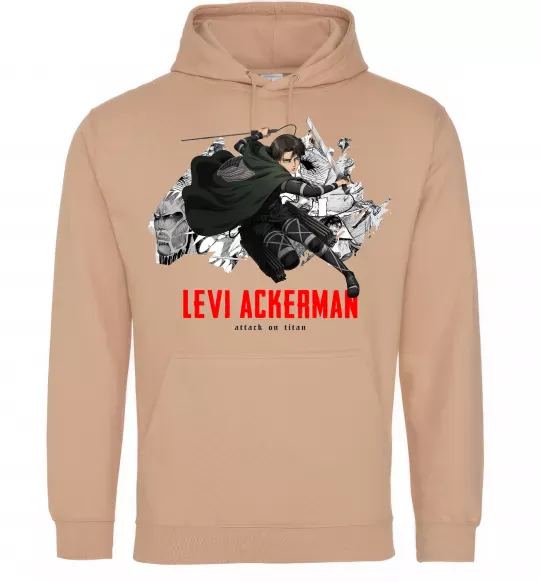 Женская толстовка (худи) Levi Ackerman Песочный фото