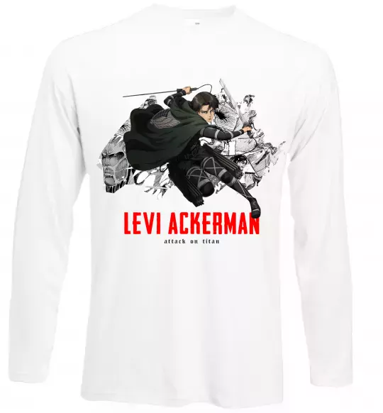 Лонгслів Levi Ackerman Білий фото