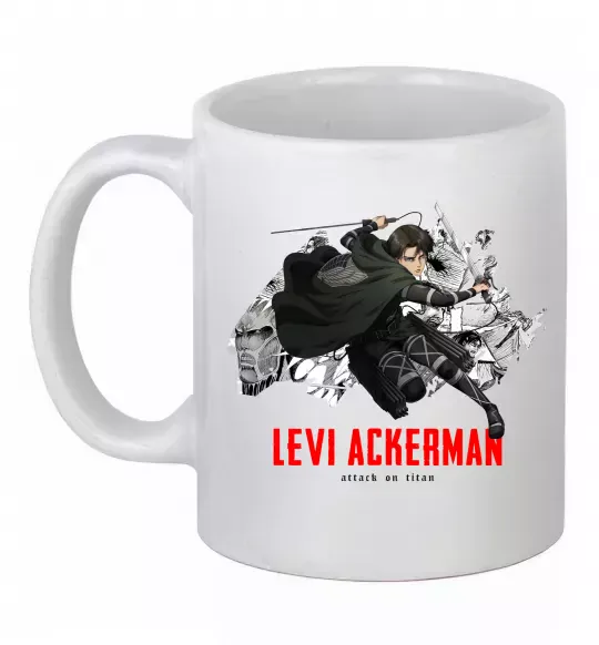 Чашка керамічна Levi Ackerman Білий фото