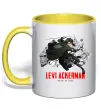 Чашка з кольоровою ручкою Levi Ackerman Сонячно жовтий фото