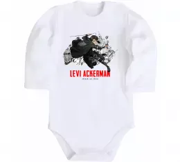 Дитячий бодік Levi Ackerman Білий фото