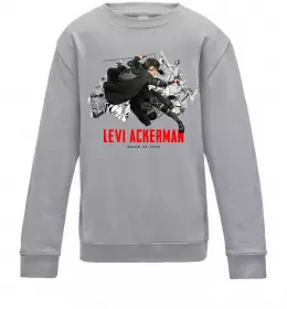 Дитячий світшот Levi Ackerman Сірий меланж фото