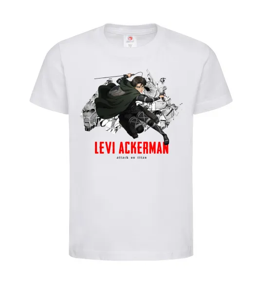 Дитяча футболка Levi Ackerman Білий фото