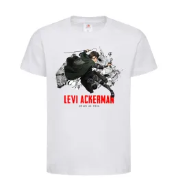 Детская футболка Levi Ackerman Белый фото