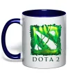 Чашка с цветной ручкой Dota 2 green Глубокий темно-синий фото