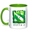Чашка з кольоровою ручкою Dota 2 green Лаймовий фото