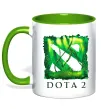 Чашка с цветной ручкой Dota 2 green Зеленый фото