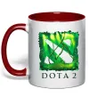 Чашка с цветной ручкой Dota 2 green Красный фото