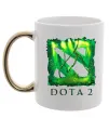 Чашка с цветной ручкой Dota 2 green Золото фото