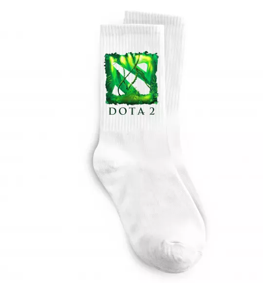 Носки Dota 2 green Белый фото
