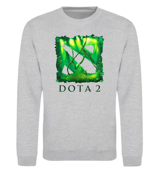 Світшот Dota 2 green Сірий меланж фото