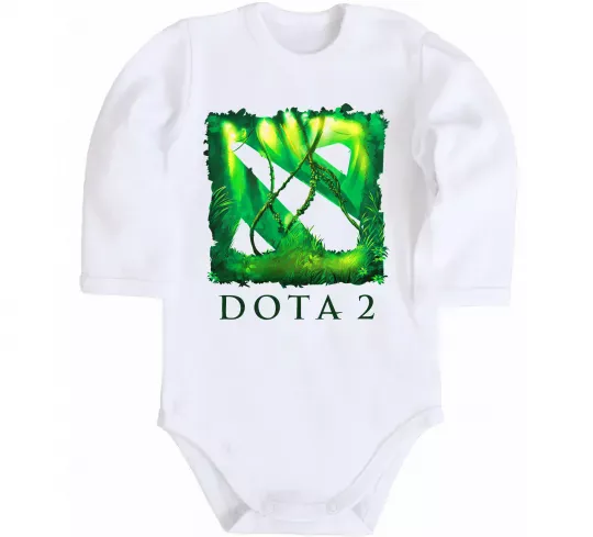 Дитячий бодік Dota 2 green Білий фото