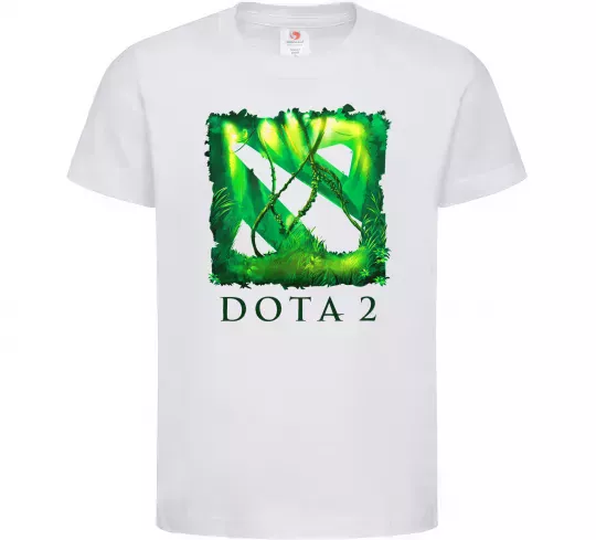 Детская футболка Dota 2 green Белый фото